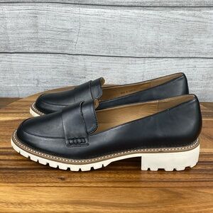 Dolce Vita Black Loafers with White Soles